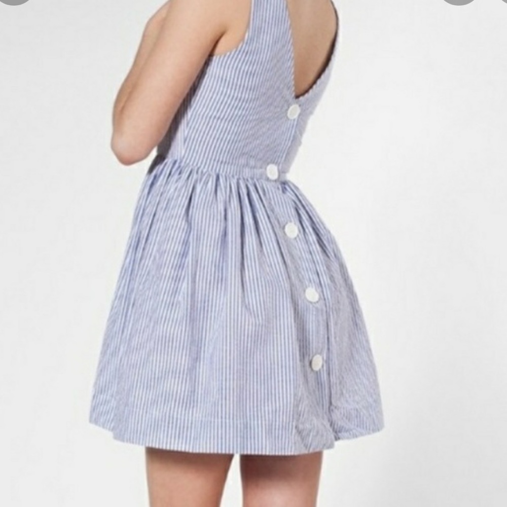 American Apparel Striped Button Back Dress